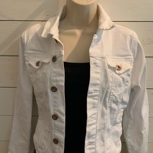 Ci Sono White Denim Jacket size medium